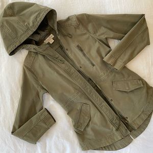 Lucky Brand Army green color mid length jacket — stylish and cute!